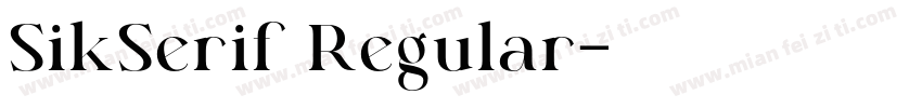 SikSerif Regular字体转换